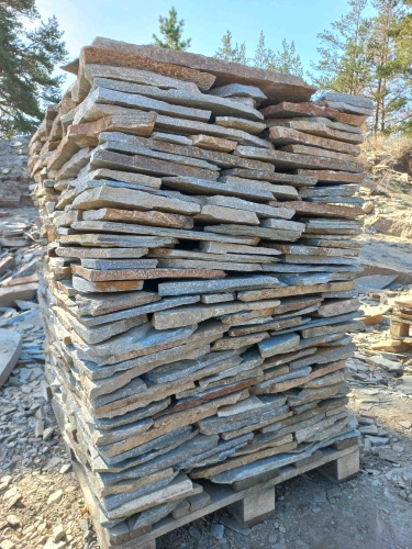 Плитняк златолит серебристый для цоколя, отмостки купить в Домодедово