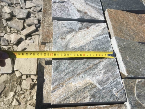 Плитка пилёная златолит Уральский для цоколя, отмостки купить в Домодедово